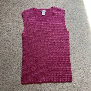 Pink ruched tank top